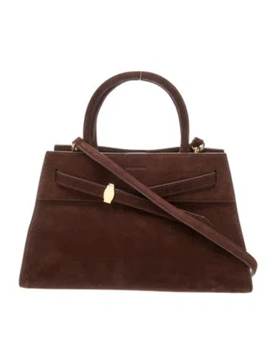 Pre-owned Veronica Beard Suede Top Handle Bag In Brown