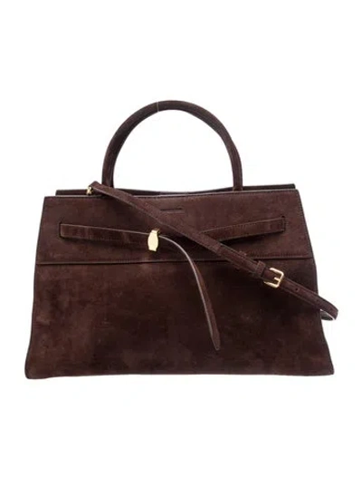 Pre-owned Veronica Beard Suede Top Handle Bag In Brown