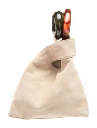 Pre-owned Veronica Beard Suede Top Handle Bag W/ Tags In Neutrals