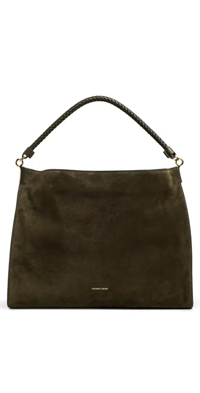 Veronica Beard Suede Vida Hobo Bag Cypress In Green