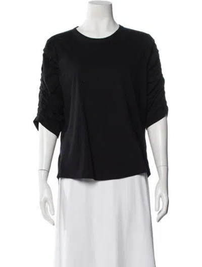 Pre-owned Veronica Beard Supima Cotton Crew Neck T-shirt In Black