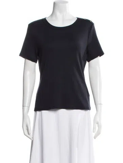 Pre-owned Veronica Beard Supima Cotton Crew Neck T-shirt W/ Tags In Blue