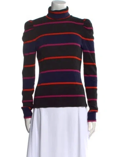 Pre-owned Veronica Beard Supima Cotton Striped Sweater In Multi