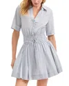 Veronica Beard Susan Stripe Short-sleeve Mini Dress