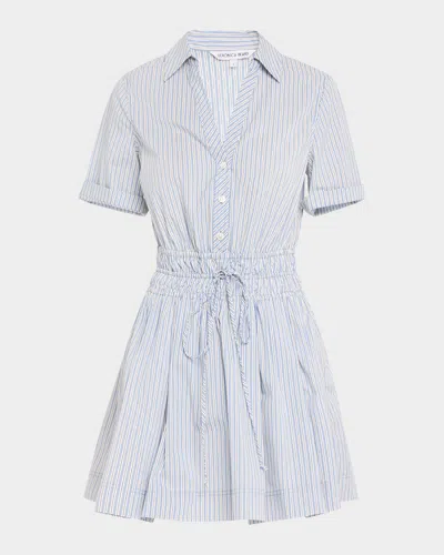 Veronica Beard Susan Stripe Short-sleeve Mini Dress