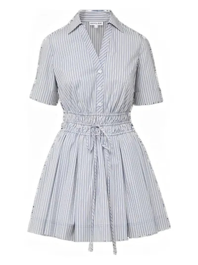 Veronica Beard Susan Striped Dress In Gray