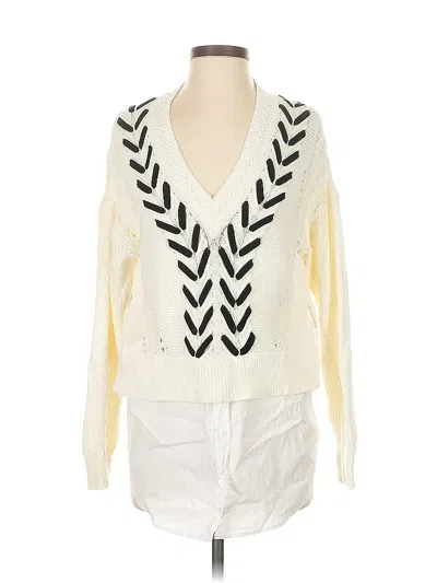 Pre-owned Veronica Beard Sweater Vest In White