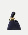 Veronica Beard Suede Swing Top Handle Bag In Blue