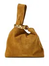 Veronica Beard Swing Suede Clutch Bag In Brown