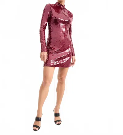Veronica Beard Sylee Sequined Dress In Burgundy