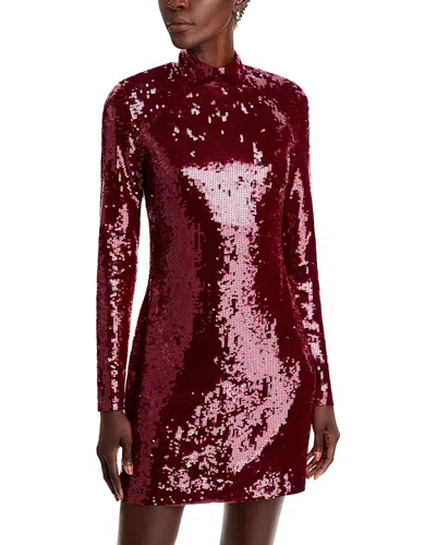 Veronica Beard Sylee Sequined Dress In Burgundy