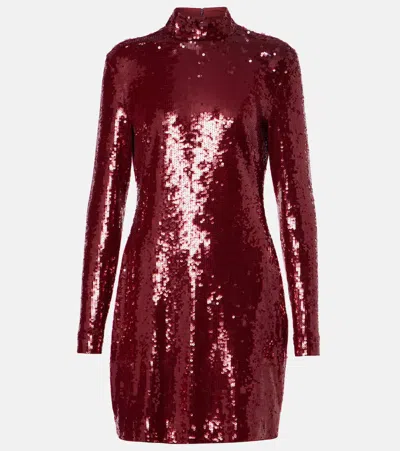 Veronica Beard Sylee Sequined Dress In Burgundy