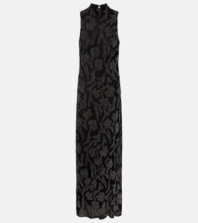 VERONICA BEARD SYLVEN BEADED GEORGETTE MAXI DRESS