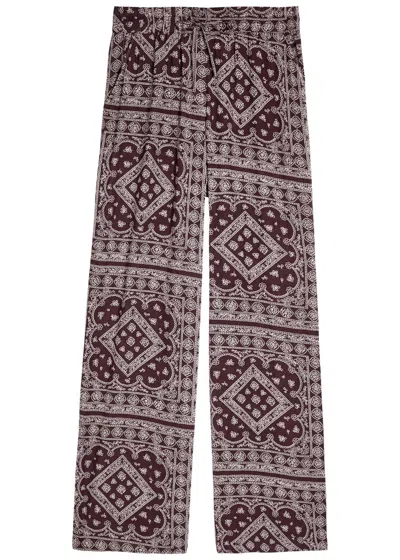 Veronica Beard Sylvester Printed Cotton-blend Trousers In Multi