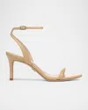 Veronica Beard Sylvie Leather Ankle-strap Sandals In Wheat Beige Leather
