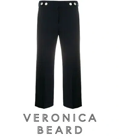 Pre-owned Veronica Beard Sz 12  Pants Aubrie Navy Blue Womens Trousers Goes With Miller