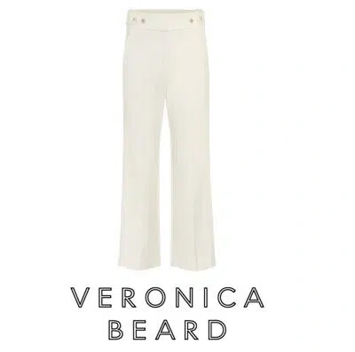 Pre-owned Veronica Beard Sz 8  Pants Aubrie Ivory White Women Trousers Goes With Miller