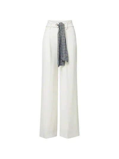 Veronica Beard Tai Palazzo Pants In White
