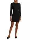 Veronica Beard Tala Embellished-trim Minidress In Black In Black