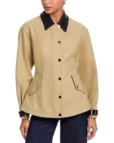 Veronica Beard Talla Water Repellent Cotton Jacket In Sand