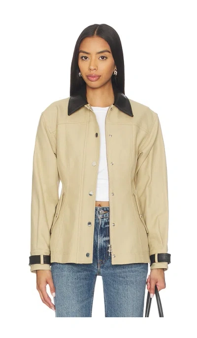 Veronica Beard Talla Water Repellent Cotton Jacket In Sand