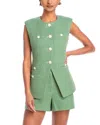 Veronica Beard Tamara Tailored Vest In Lemongrass