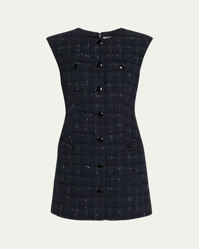 VERONICA BEARD TAMARA BUTTON-FRONT TAILORED MINI DRESS