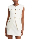 Veronica Beard Tamara Vest In Off White