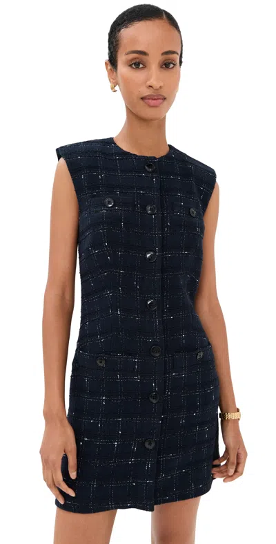Veronica Beard Tamara Sleeveless Minidress In Blue