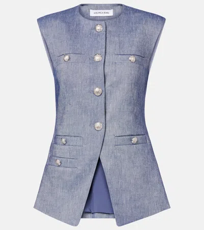 Veronica Beard Tamara Linen-blend Vest