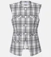 Veronica Beard Tamara Plaid Vest In Weiss