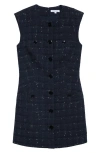 Veronica Beard Tamara Sleeveless Minidress In Blue