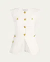Veronica Beard Tamara Vest In Off White
