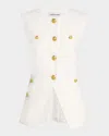 Veronica Beard Tamara Vest In Off White