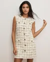 Veronica Beard Tamara Tweed Mini Dress In Multi