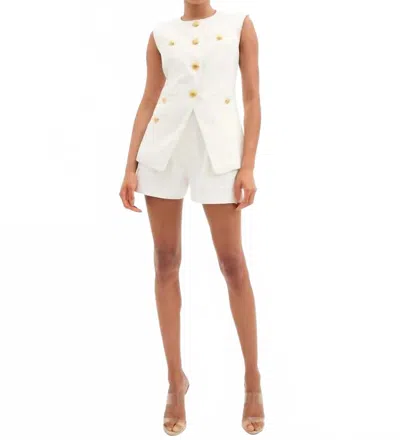 Veronica Beard Tamara Vest In Off White