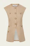 Veronica Beard Tamara Linen-blend Vest