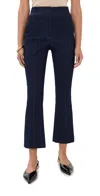 Veronica Beard Carson Off-duty High Waist Ankle Flare Jeans In Dark Oxford