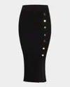 Veronica Beard Tanner Knit Skirt In Black In Black