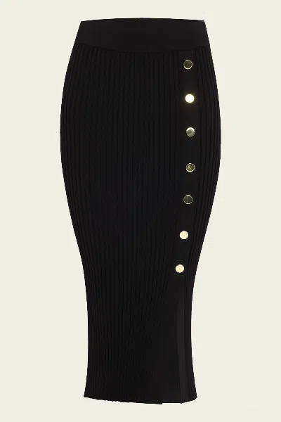 Veronica Beard Tanner Knit Skirt In Black
