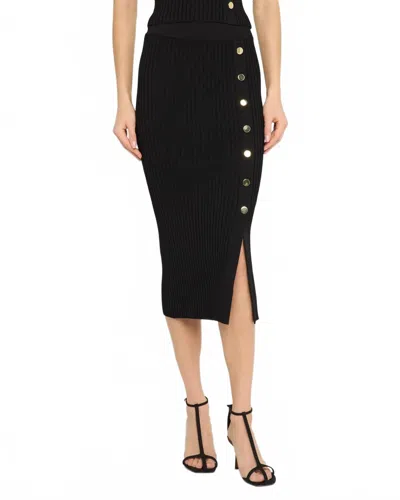 Veronica Beard Tanner Knit Midi Skirt In Black