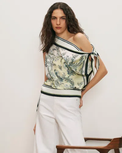 Veronica Beard Tari One-shoulder Blouse