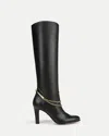 Veronica Beard Tarian Tall Chain Boot In Black