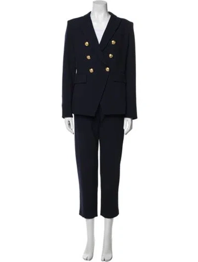Pre-owned Veronica Beard Tassel Accents Pantsuit In Black