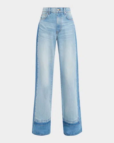 VERONICA BEARD TAYLOR COLORBLOCK WIDE-LEG JEANS