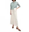 Veronica Beard Taylor Corduroy Cropped High Rise Wide In Ecru In White