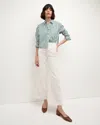 Veronica Beard Taylor Corduroy Cropped High Rise Wide In Ecru In Ecru