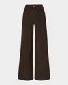 Veronica Beard Taylor Corduroy Wide-leg Pants In Brown