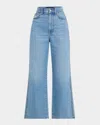 Veronica Beard Taylor Crop High-rise Wide Jeans In Blue