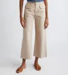 Veronica Beard Taylor Crop Wide Leg Cargo Jeans In Khaki